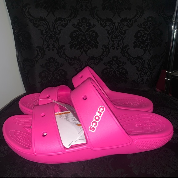 CROCS Classic Sandals Hot Pink Juice Women’s Size 12 Men’s Size 10 New with Tags - Picture 1 of 6
